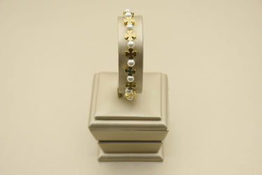 Brass Bracelet with Artful Gold Plating